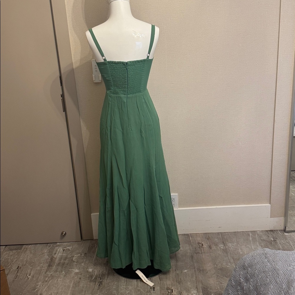 Reformation Eridania Dress Green - Size 2 - Picture 6 of 6